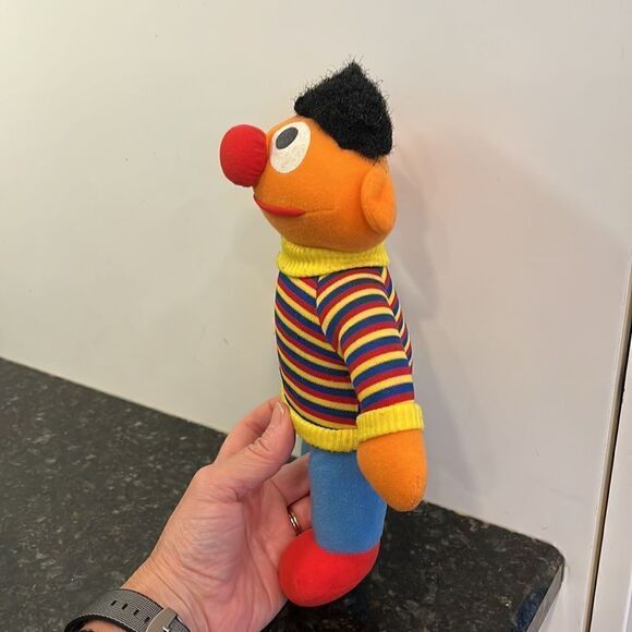Ernie Toy {Vintage Playskool Sesame Street Learning Toy Doll  Plush 10 inch - Picture 3 of 5